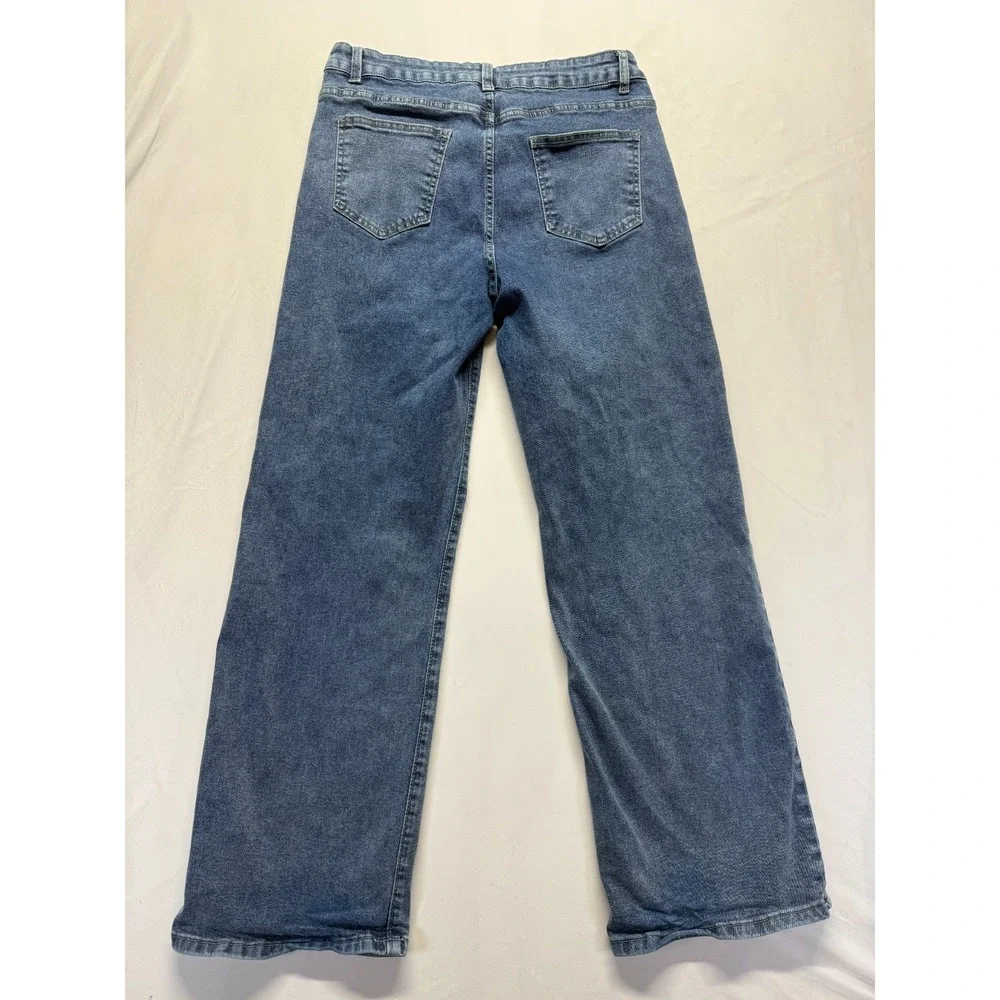 Bamboo Jeans Womens 13 Blue Denim Medium Wash Streetwear High Rise‎ Straight Leg